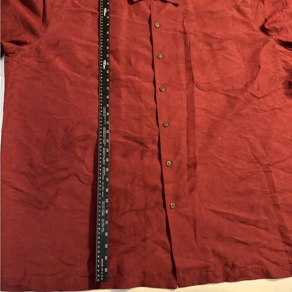 Caribbean Joe Men's Burgundy and Cream Shirt Jackets - Picture 9 of 9